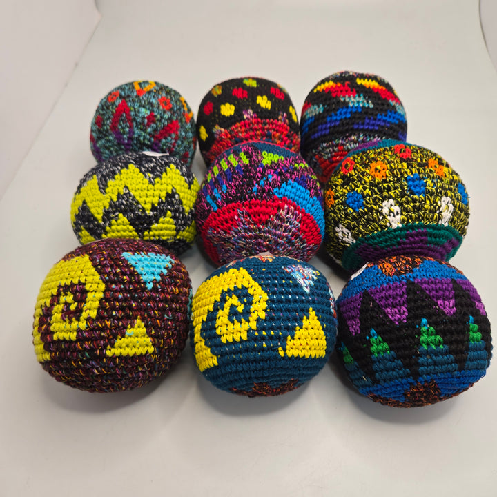 Extra Large Hacky Sack, Big Jumbo Footbag, Crocheted Soccer Sport Stress Ball, Juggling Toy
