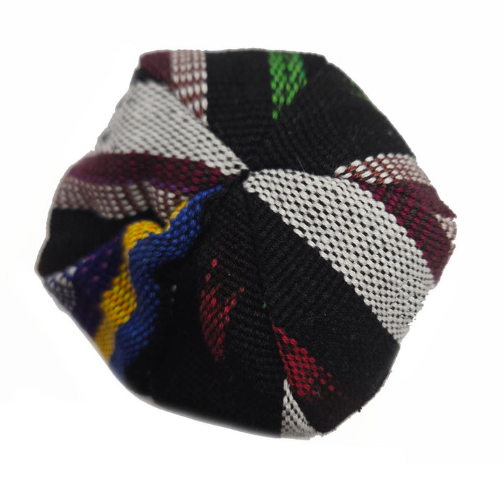 Cotton panel hacky sack footbag  on a white background