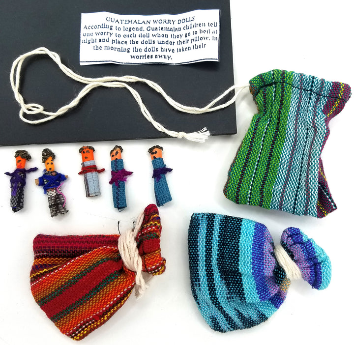 Bundle of 12 Worry Dolls 2" Tall