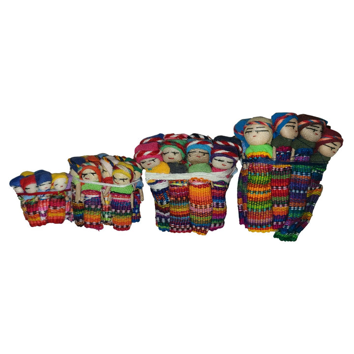 Bundle of 12 Worry Dolls 2" Tall