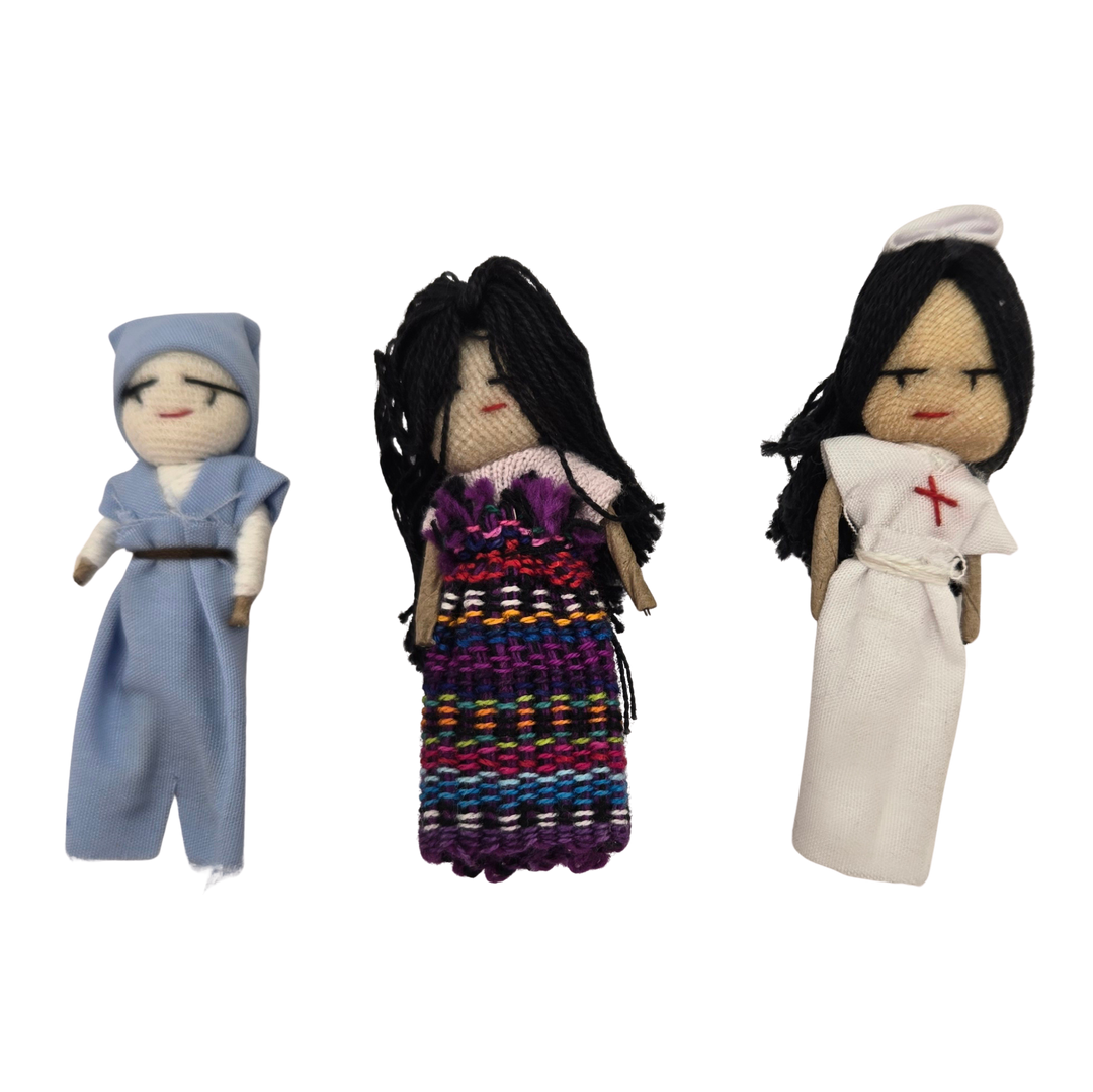 Bundle of 12 Worry Dolls 2" Tall