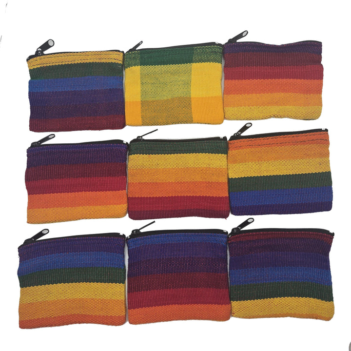 Rainbow Coin Purse: Celebrate Handmade Pride Fair Trade Artisan Boho Gay Festival Pouch