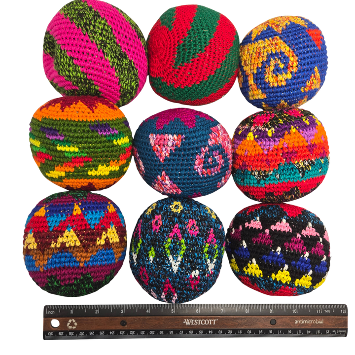 Extra Large Hacky Sack, Big Jumbo Footbag, Crocheted Soccer Sport Stress Ball, Juggling Toy